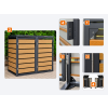ZABUDOWA ŚMIETNIKOWA 2x240L kolor DREWNO